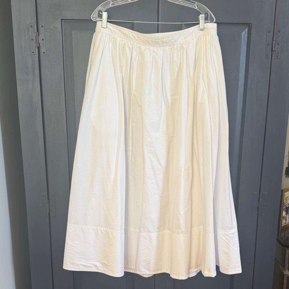 Banana Republic Cream Midi A-Line Skirt
